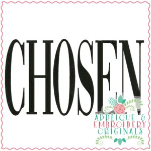 3460 CHOSEN Embroidery Design