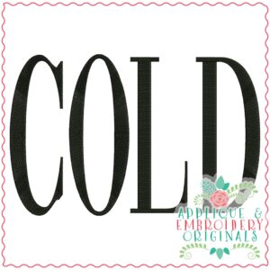3631 COLD Embroidery Design