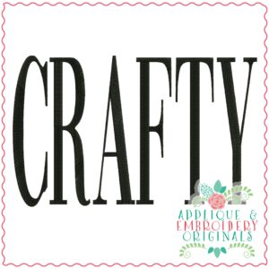 3908 CRAFTY Word Art Embroidery Design