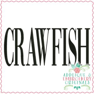 3680 CRAWFISH Embroidery Design