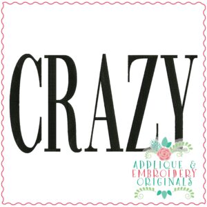 3643 CRAZY Embroidery Design