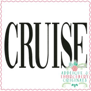 3698 CRUISE Embroidery Design
