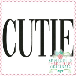 3645 CUTIE Embroidery Design