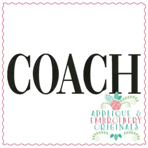 3298 Coach Embroidery Design