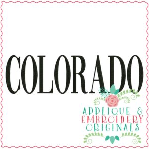 3305 Colorado Embroidery Design