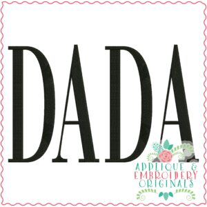 3592 DADA Embroidery Design