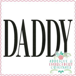 3593 DADDY Embroidery Design