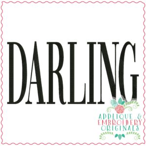 3675 DARLING Embroidery Design