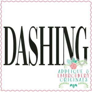 3548 DASHING Embroidery Design