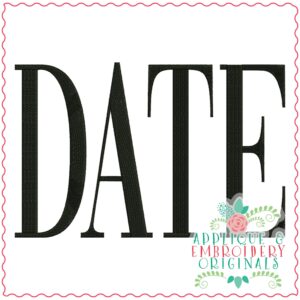 3646 DATE Embroidery Design