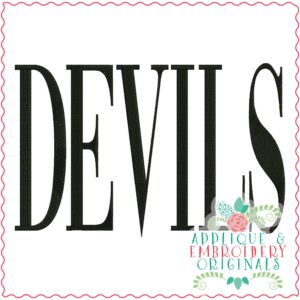 3440 Devils Embroidery Design