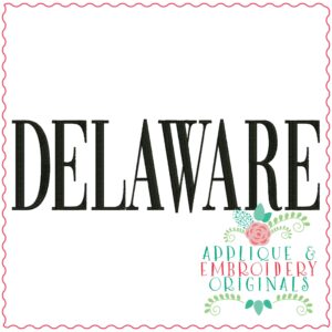 3307 Delaware Embroidery Design