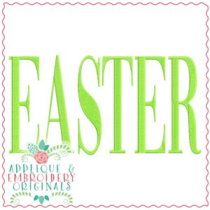 3747 EASTER Word Art Embroidery Design