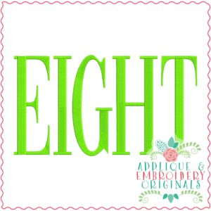 3562 EIGHT Embroidery Design