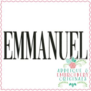 3549 EMMANUEL Embroidery Design