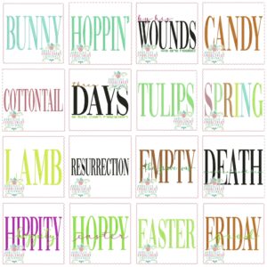 3753 Easter Word Art Set