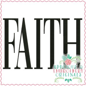 3461 FAITH Embroidery Design