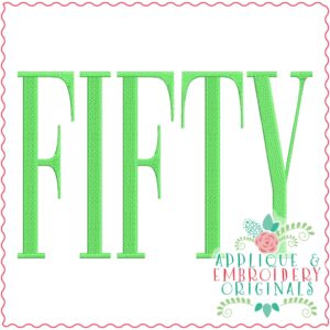3567 FIFTY Embroidery Design