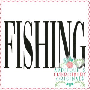 3701 FISHING Embroidery Design