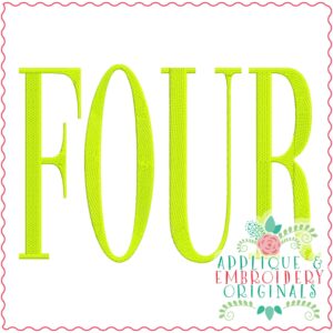 3558 FOUR Embroidery Design