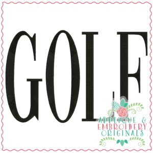 3503 GOLF Embroidery Design