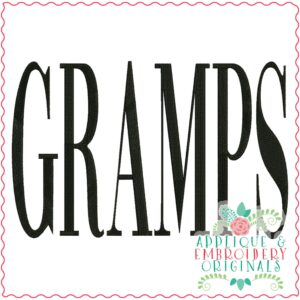 3580 GRAMPS Embroidery Design