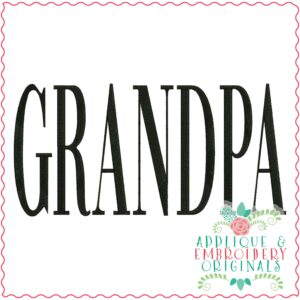 3583 GRANDPA Embroidery Design