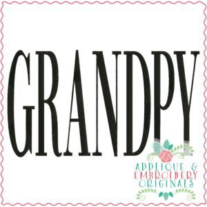 3584 GRANDPY Embroidery Design