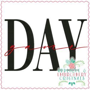 3956 GAME Day Word Art Embroidery Design