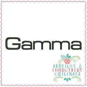 3818 Gamma Embroidery Font