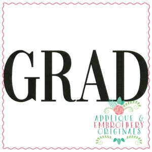 3291 Grad Embroidery Design