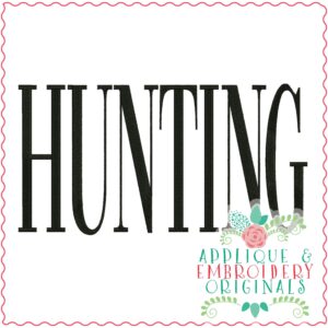 3703 HUNTING Embroidery Design