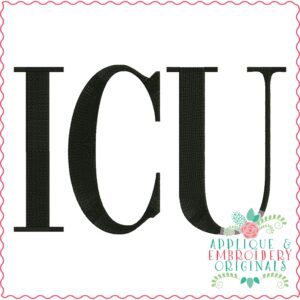 3851 ICU Word Art Embroidery Design