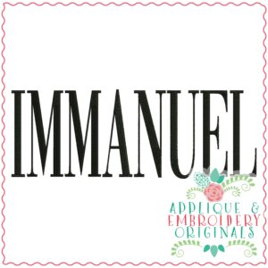 3550 IMMANUEL Embroidery Design