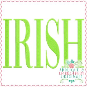 3727 IRISH Embroidery Design