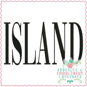 3610 ISLAND Embroidery Design