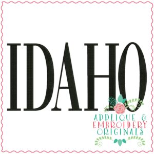 3311 Idaho Embroidery Design