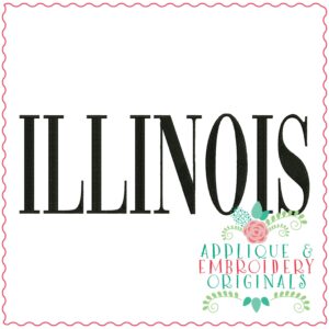 3312 Illinois Embroidery Design