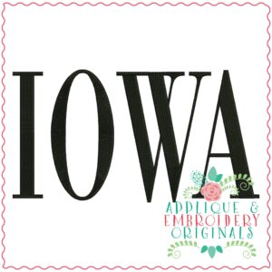 3314 Iowa Embroidery Design