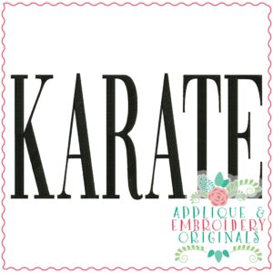 3507 KARATE Embroidery Design