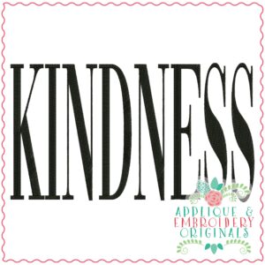 3911 KINDNESS Word Art Embroidery Design