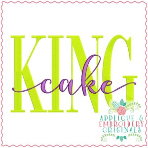 3682 King CAKE Embroidery Design