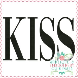 3655 KISS Embroidery Design