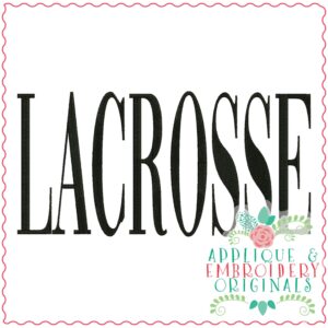3508 LACROSS Word Art Embroidery Design