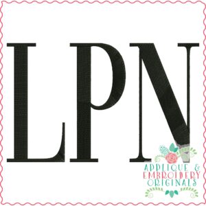 3852 LPN Word Art Embroidery Design