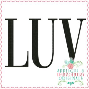 3661 LUV Embroidery Design