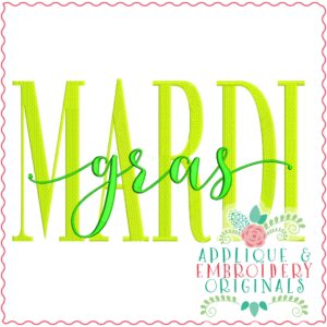 3707 MARDI Gras Embroidery Design