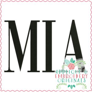 3708 MIA Embroidery Design