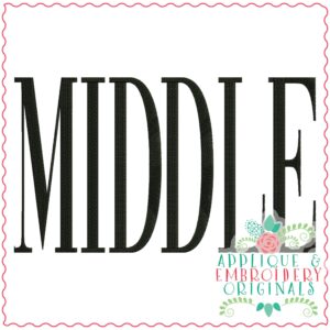 3629 MIDDLE Embroidery Design