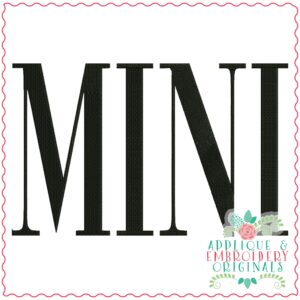 3894 MINI Word Art Embroidery Design